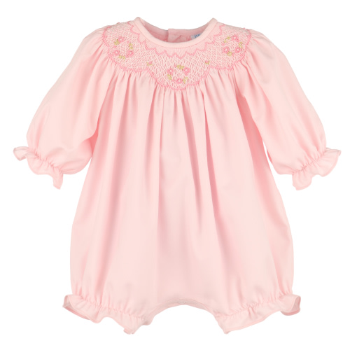Classic Smocked Bubble - Pink