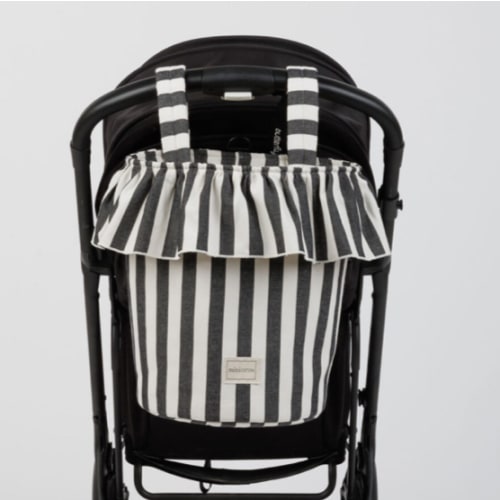 Basket Stripes - Black + White - Minicoton