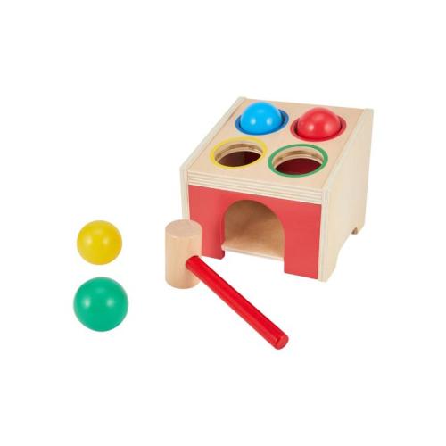 6 Piece Wooden Hammer Pound Cube