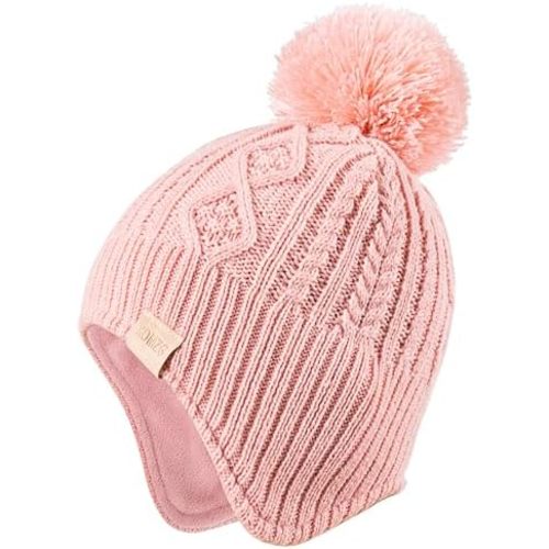 Baby Beanie Hat, Winter Warm Knit Cap and Scarf Set with Pom Pom for Girls, Toddler Winter Hat(0-36months)