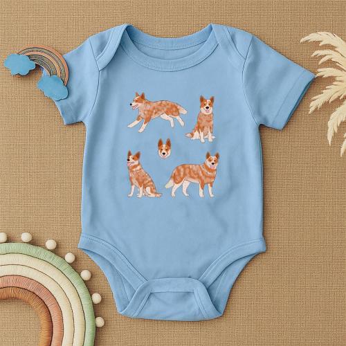 Australian Cattle Dog Baby Bodysuit, Cute Dog Baby Outfit, Baby Shower Gift, Puppy Baby Romper, Dog Lover Baby Clothes, Newborn Gifts