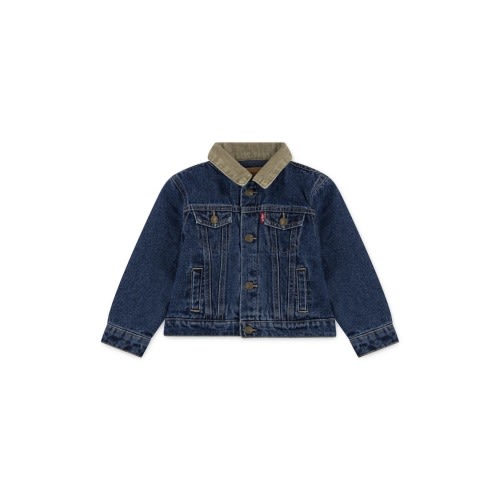 Kids' Corduroy Collar Denim Trucker Jacket, 12M