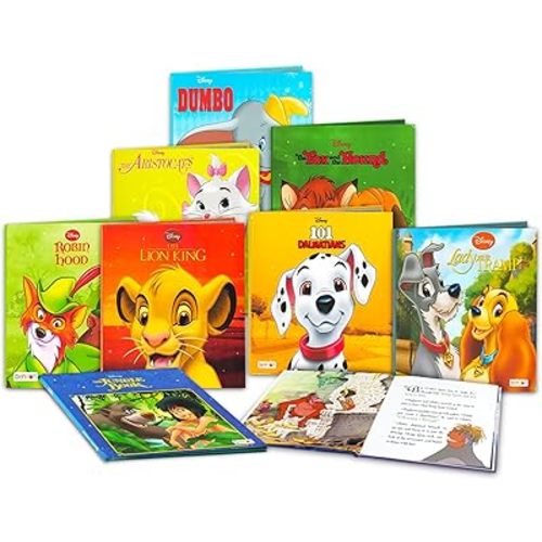 Disney Classic Storybook Collection for Toddlers Kids ~ 8 Disney Books Bundle Featuring Dumbo, Lion King, The Jungle Book, 101 Dalmatians and More | Disney Bedtime Book Stories Set