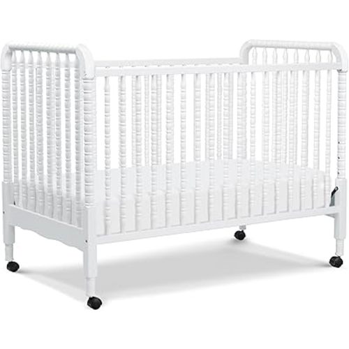 daVinci Jenny Lind 3-in-1 Baby Crib Convertible to Toddler Bed, Daybed - Easy to Assemble - GREENGUARD Gold Certified - 4 Adjustable Mattress Heights, Conversion Kit Sold Separately - White