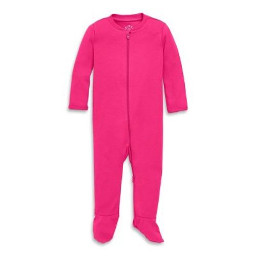 Primary Baby Organic Zip Footie in Fuchsia Size Newborn
