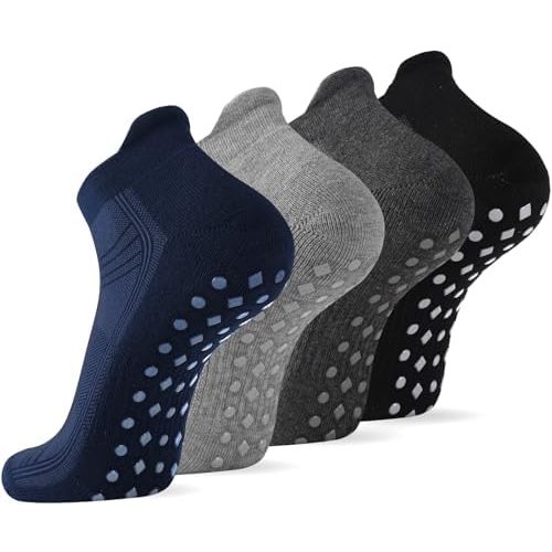 Non Slip Grip Socks for Men Women,Cushioned Grippy Slipper Sock Gifts for Yoga Pilates Hospital Nursing Home Elderly