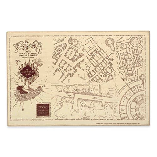 Harry Potter Marauder's Map Wood Wall Decor - Vintage Harry Potter Wall Art for Movie Room or Kids' Bedroom