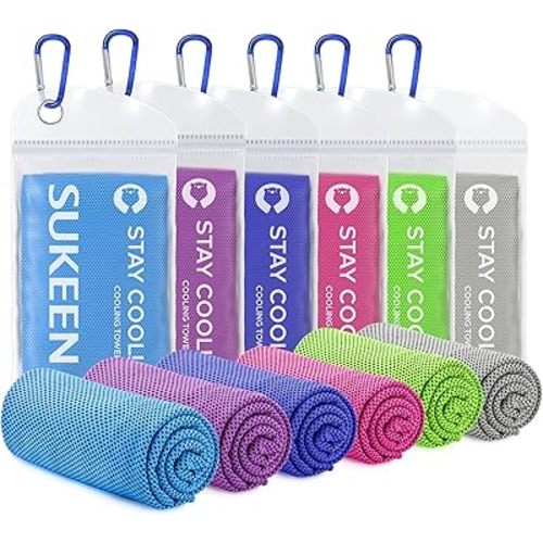 Sukeen Cooling Towel (40"x12") for Neck & Head - Soft Breathable Chilly Sweat Towel for Yoga, Golf, Gym, Camping, Running, Workout & More Activities