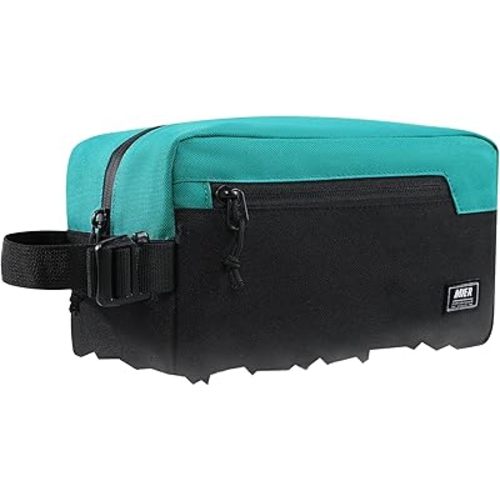 MIER Freezable Snack Bags Small Frozen Mini Cooler Lunch Bag Freezer Insulated Pouch for Kids Adults Work School Travel On-the-go, Blue/Black