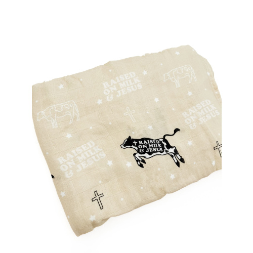 Raised On Milk & Jesus Cow Swaddle Blanket – OUR HOUSE ABOVE