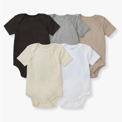 Burt's Bees Baby Bodysuits, Short Sleeve and Long Sleeve One-Pieces, 100% Organic Cotton