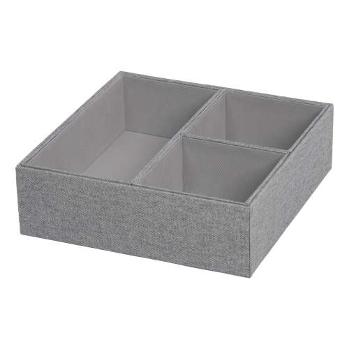 Better Homes & Gardens Gray 4-Piece Hard-Sided Drawer Organizer for Clothes Accessories Storage