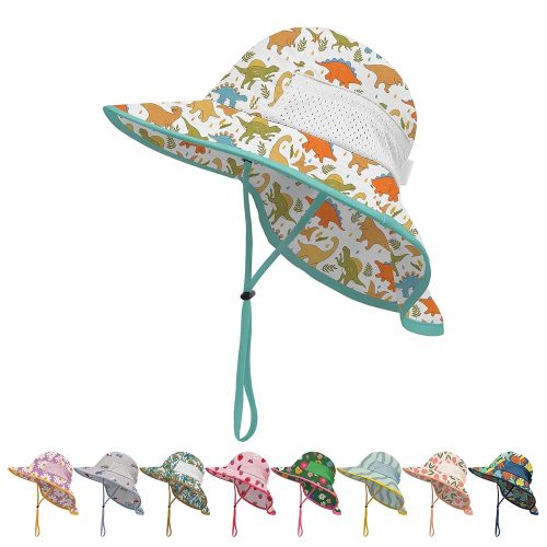 Baby Sun Hat with Neck Flap for Sun Protection Toddler Beach Hat UPF 50+ Outdoors 0-6 Years Boys Girls