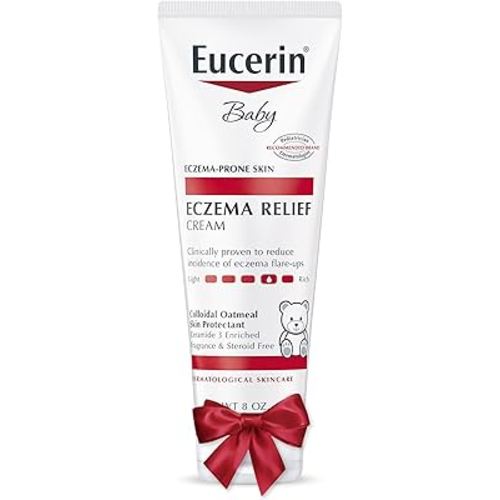 Eucerin Baby Eczema Relief Body Cream, Fragrance Free Baby Eczema Cream with Colloidal Oatmeal, Ceramide-3 and Licorice Root Extract, 8 Oz Tube