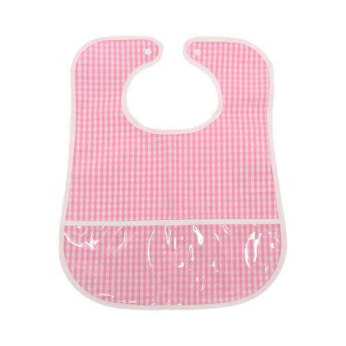 Clean Up Bib Gingham Pink by TRVL Design | Lila & Hayes