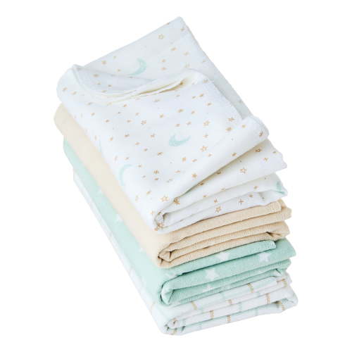 Parent's Choice Star and Moon Cotton Flannel Receiving Blankets, 4 Pack