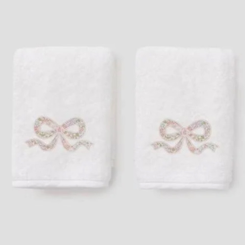 Monogrammed Baby Washcloths (pair) | Liberty Bow | Weezie Towels