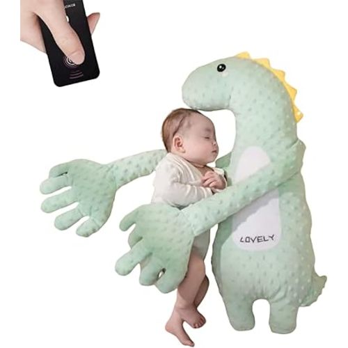 JOYGIEE Almohada de Peluche de Acompañante, Linda Almohada de Peluche de Animales Suave y Confortable, Figuras de Dinosaurio y Unicornio Reconfortantes Portátiles de Peluche para el Hogar y Viajes (A