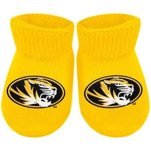 Creative Knitwear College Baby Bootie Sock - Team Logo, Multiple Colors, for Boys & Girls (Newborn - 6 Months)