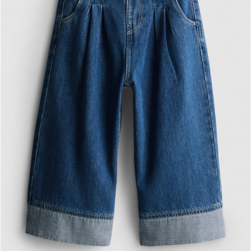 Girls Indigo 1-12yrs | The Edit Pure Cotton Wide-Leg Jeans | Primark