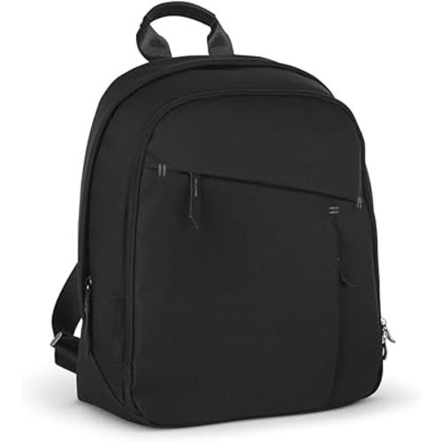 UPPAbaby Changing Backpack / Multiple Storage Compartments / Stroller Strap Attachment / Bottle Insulator and Changing Pad Included / Jake (Black / Black Leather)