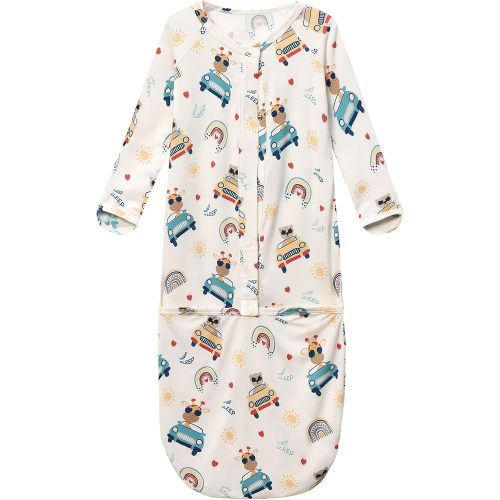Viscose from Bamboo Baby Gown Newborn Preemie Sleeper Gowns Long Sleeve Nightgowns Unisex Infant Sleepwear