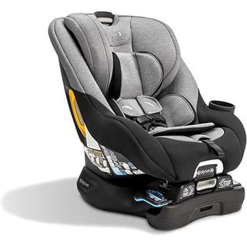 Baby Jogger City Turn Rotating Car Seat 180-Degree Turn, Lightweight Convertible Car Seat, Rear Facing to Forward Facing for Newborn to Toddlers, Coolmax Fabric, Onyx Black