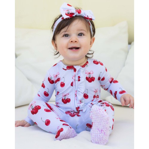 Alice Ruffled Zippered Footie
