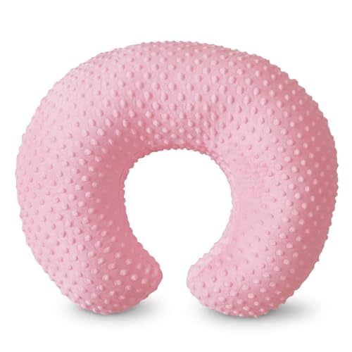 Nursing Pillow, Breastfeeding Pillows with Removable Cover for Mom with Breathable Filling, Ergonomic Baby Feeding Essentials for Bottle and Breastfeeding​ (Pink)