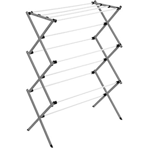 Honey-Can-Do Collapsible Clothes Drying Rack – Durable, Space-Saving Laundry & Towel Rack, Sturdy Clothing Rack for Hanging Clothes Indoors & Outdoors, Steel