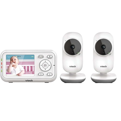 VTech VM3252-2 Baby Monitor, Digital Video Monitor with 2 Cameras