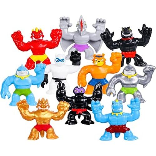 Heroes of Goo Jit Zu Minis, Minis Mega 10 Pack. Stretch, Squish, Battle with 10 Mini in One Pack!
