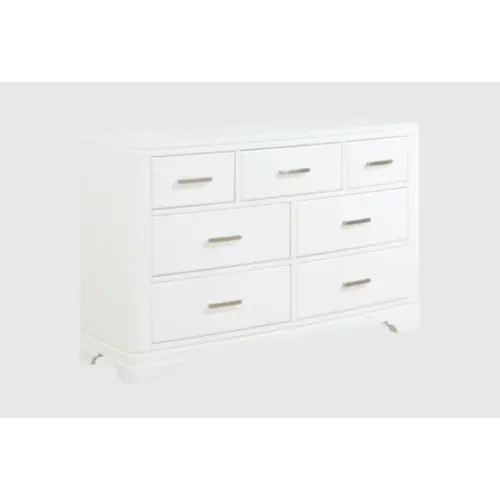 Harley White Wood 7-Drawer Dresser