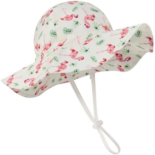 Durio UPF 50+ Sun Protection Wide Brim Baby Girl Sun Hat Cute Summer Beach Baby Sun Hat Baby Girl Hats