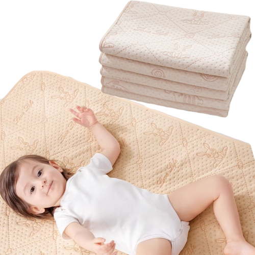 Yiliangx Waterproof Baby Bed Pad,Bed Sheet Washable Mattress for Toddler Bed, Babies Diaper Changing Pads Crib Mattress Protector Cotton Mats for Infant Bedwetting,100*150cm