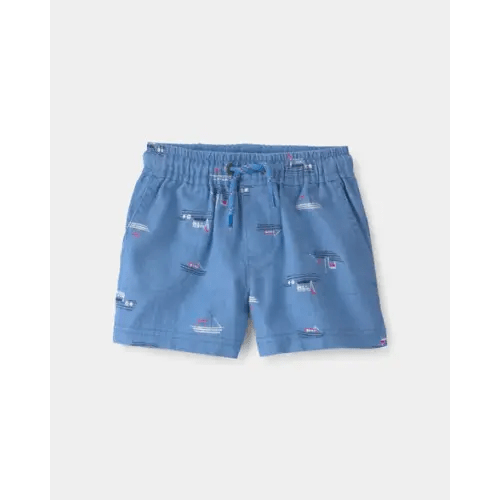 Baby Boy Sailboat Twill Shorts - Blue | Carter's