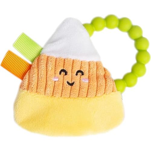 Pearhead Candy Corn Halloween Crinkle Teether, 0m+