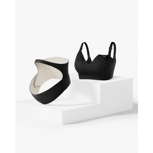Ergonest Belly Band and Ultra Soft Seamless Nursing Bra YN21 | Pregnancy Comfort Bundle