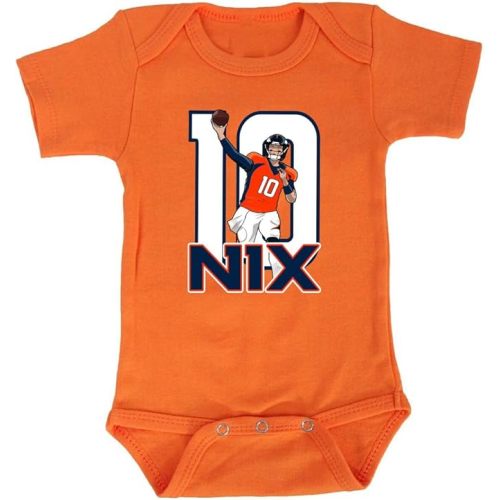 Bo Nix 10 Denver Baby 1 Piece Short Sleeve