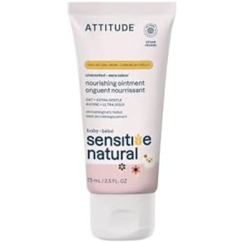 ATTITUDE Baby Ointment, Sensitive Skin, Unscented, EWG Verified, 2.5 Fl Oz