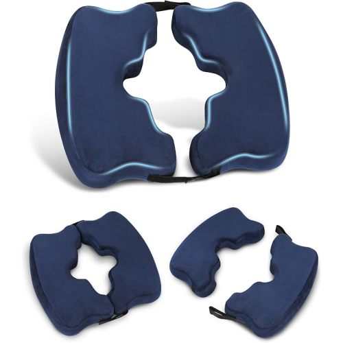 HOMCA Bed Sore Cushions for Butt, Memory Foam Bedsore Pressure Relief Cushion for Sleeping and Sitting, Hemorrhoid Cushion for Coccyx, Sciatica, Postpartum Recovery, and Surgery Rehabilitation(Blue)