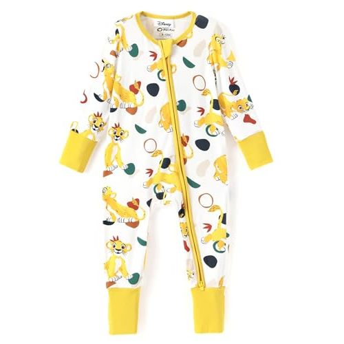 Disney Baby Viscose Made from Bamboo 2-Way Zipper Footie Outfit NB to Inf