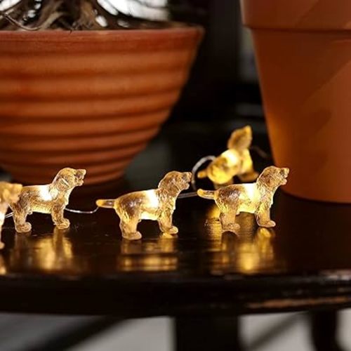Cute Decorative Lights Fairy String Lights Labrador Gifts for Women Novelty Puppy Lights 20LEDs 8ft USB Plug In or Battery Operated for Bedroom Birthday Room Xmas Thanksgiving Decor