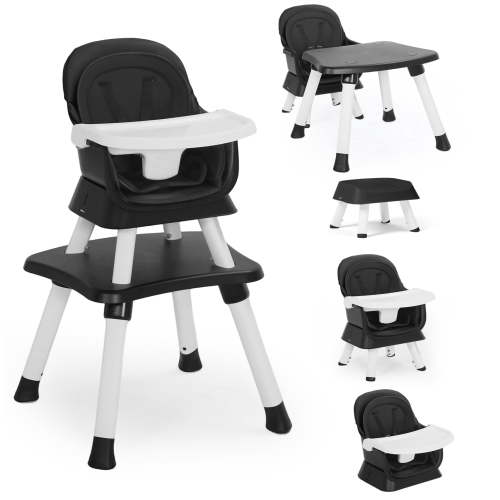 Free Shipping! AILEEKISS Baby High Chair 8 in 1 with Adjustable Tray Safe Sturdy Convertible for Toddlers