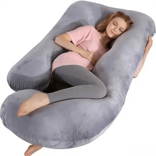 BATTOP Pregnancy Pillow for Sleeping,Full Body Maternity Pillow with Removable Washable Cover,Support for Back,Hips,Legs,Belly for Pregnant Women