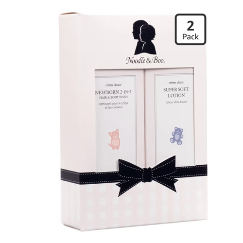 Noodle & Boo Bundle of Joy Newborn Baby Gift Set ; Newborn 2-in-1 Hair & Body Wash, Super Soft Baby Lotion
