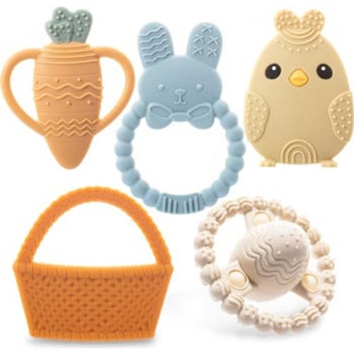 Easter Silicone Baby Teether Set Cute Gift Toys 5-Piece