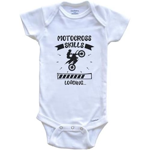 Motocross Skills Loading Funny Motocross Baby Bodysuit