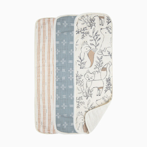 Cotton Baby Burp Cloth Set, 3-Pack