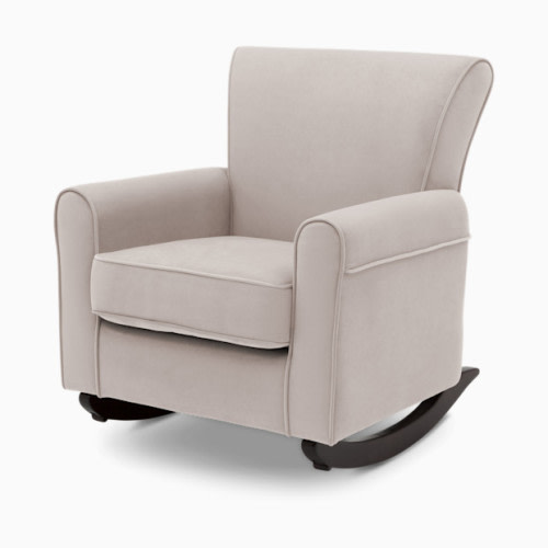 Delta Children Lancaster Rocking Chair - Linen With Dark Chocolate Frame